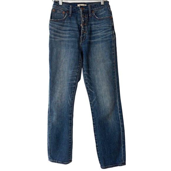 Madewell Women's The Perfect Vintage Blue Button-Fly Jeans Size 27 - Picture 2 of 9